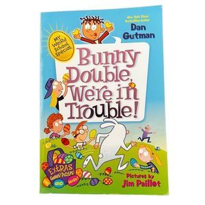 Bunny Double We’re in‎ Trouble Paperback Book By Dan Gutman Games and Puzzles